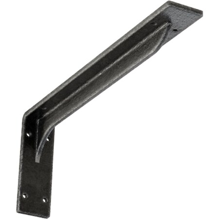 Ekena Millwork Embrey Steel Bracket, Antiqued Pewter 2"W x 16"D x 6 1/2"H BKTM02X16X06EBAPW
